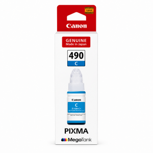 Canon GI-490 Cyan Genuine Ink Bottle for Canon PIXMA MegaTank Printers