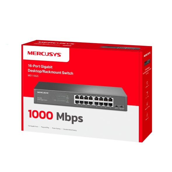 Mercusys MS116GS 16-Port Gigabit Desktop/Rackmount Switch - Image 3