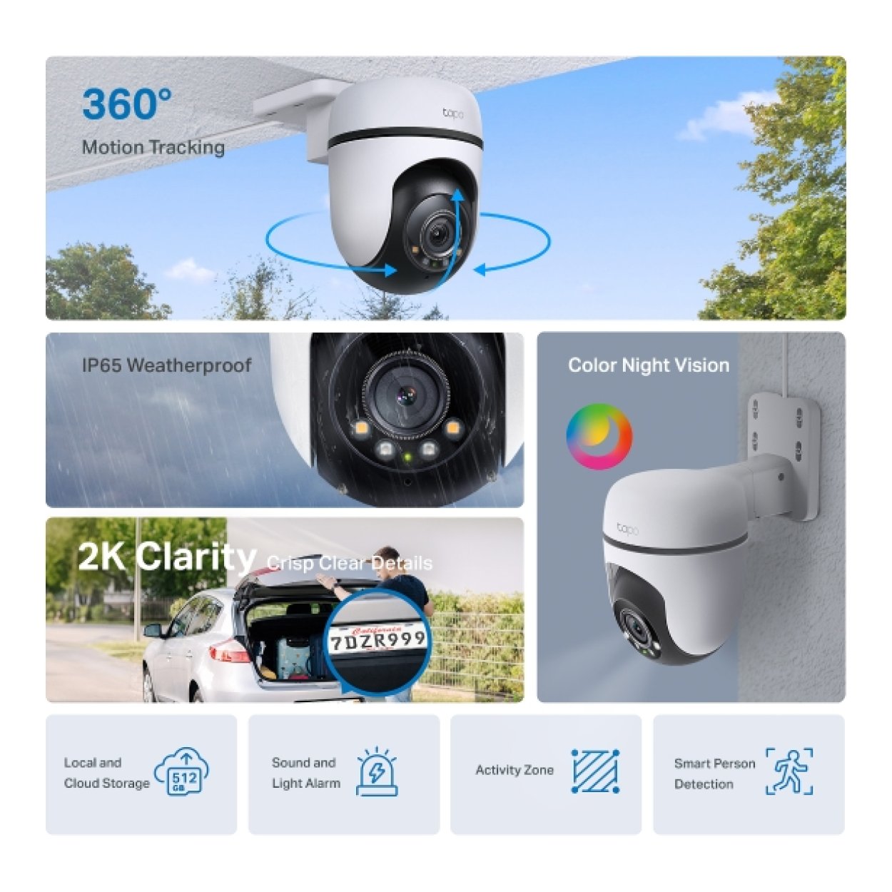 TP-Link Tapo C510W Outdoor Security Pan/Tilt Wi-Fi Camera - Image 2